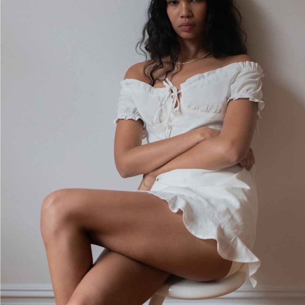UO Maggie Off-The-Shoulder Mini Dress